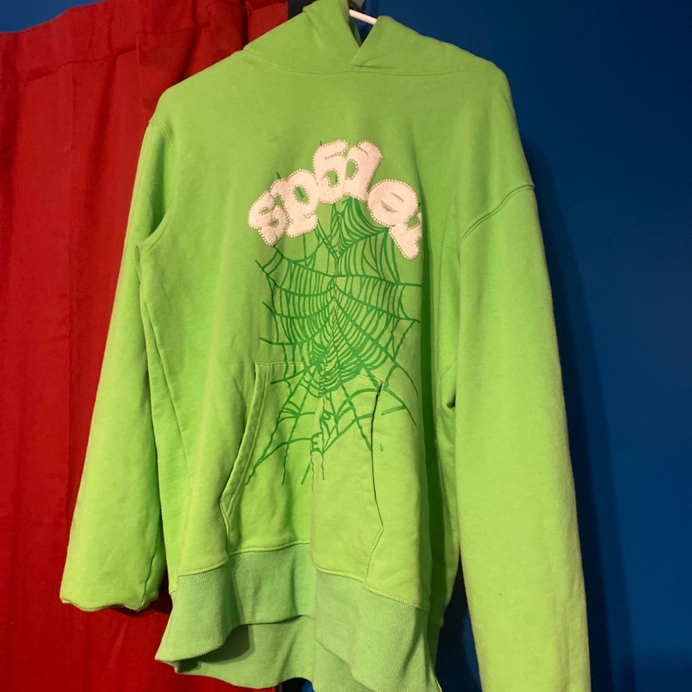 Sp5der Web Green Hoodie